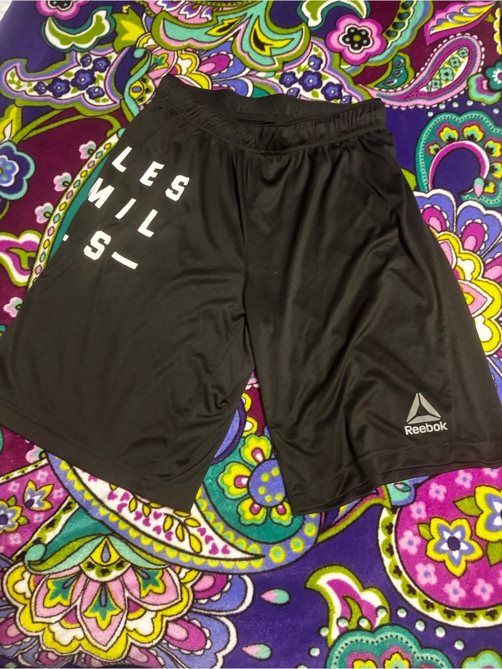 Reebok Les Mills Men’s / Women’s Black Athletic Shorts Size Small 9inch inseam